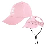 Pawaboo Haustier Baseball Mütze, 2 Stück Pet Eltern-Kind-Mütze, Sonnenhüte mit Ohrlöchern und...