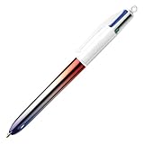 BIC - 1 Kugelschreiber, 4 Farben, Tricolors Gradient – Tinte: 4 klassische Farben – mittlere...
