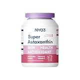 NYO3 Astaxanthin 12mg, Premium-Antioxidans-Nahrungsergänzung mit Vitamin C & E, Lecithin &...