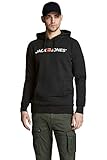 JACK & JONES Herren Jjecorp Logo Sweat Hood Noos Kapuzenpullover, Schwarz, L EU