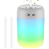 SZO Mini Luftbefeuchter Klein mit Nachtlicht Humidifier for Bedroom Top-Befüllung 2 Sprühmodi...