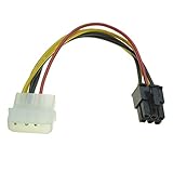 R03S 6pin PCI-E auf 4 Pin Molex Stecker Grafikkarte Stromkabel PCIe Stromadapter Kabel,...