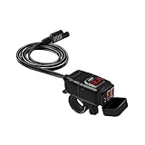 Lancoon Wasserdichtes Motorrad-USB-Ladegerät Dual Port mit Spannungsanzeige & Schutz für...
