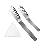 Neylokfen Winkelpalette Edelstahl Set Winkelpalette Torte Edelstahl Kuchenmesser Angled Icing...