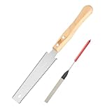 Japansäge Handsäge Holzsäge, Japanische Säge, Zweischneidig Zugsäge, 11/17 TPI Klein Feinsäge...