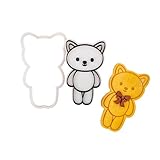 INSEOWI Keksausstecher mit einzigartigem Cartoon-Tier-Muster, drückbare Keksformen, Keksstempel,...