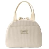 YIZITU Lunchtasche, isoliert, Herz-Blumenmuster, große Kapazität, wiederverwendbare Handtasche...
