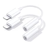 2 Pack iPhone Aux Adapter 【Apple MFi Zertifiziert】 Lightning auf Klinke Adapter Kopfhörer...