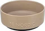 TRIXIE Hundenapf aus Keramik BE NORDIC 1200 ml taupe - moderner Fressnapf für große Hunde ø 18 cm...
