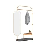 SDA287MZ Kleiderschrank Luxuriöser Marmor-Garderobenständer, Ganzkörperspiegel, multifunktionaler...