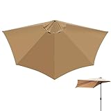 Btstil Halber Sonnenschirm Ersatzdach, 5 Streben Halbrund Sonnenschirm Ersatzbezug,...