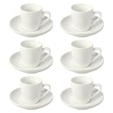 Schramm® Espressotassen Set aus Porzellan 6er Set wählbar in 3 verschiedenen Farben 6 Espresso...