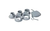 Alberts 609948 Zubehör-Set für Einschraub-Bodenhülsen | Kunststoff, grau