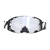 Lckiioy Motorrad Brille PC Linse Klare Reit Brille Fahrrad Schutz AußEn Sport Offroad Renn ZubehöR