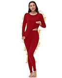 WISMBOX Damen Funktionsunterwäsche Thermo Unterwäsche Set, Extra Warm Weich Skiunterwäsche für...