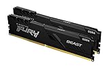 Kingston FURY Beast 64GB (2x32GB) 3200MHz DDR4 CL16 Desktop Speicher Kit mit 2 KF432C16BBK2/64