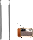 2 Stück FM UKW Tragbare Radio Antenne Ersatz Teleskopantenne 74 cm mit 7 Segmenten kompatibel mit...