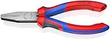 KNIPEX Flachzange mit Comfort-Griffen schwarz atramentiert 160 mm, 20 02 160