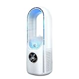 Ventilator Leise, Rotorloser Ventilator mit mit Luftreiniger, 6 Geschwindigkeiten, 9H Timer,...