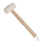 Tool & Tree Camping Hammer mit weißem Gummikopf und Holzgriff – Zelthammer mit Haken zum...
