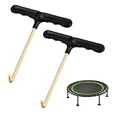 Pinsheng 2 Stück Trampolin Werkzeuge Metall Trampolin Federzug T-Haken, Trampolin Federspanner...