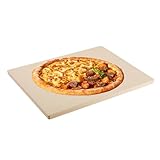 ASelected Pizzastein rechteckig Backstein aus Hitzebeständigem Cordierit 30 x 38 x 1,1 CM Schamotte...