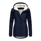 Generisch Winterparka Damen Winterjacke mit Kapuze Wintermantel Warm Mittellang Steppjacke...