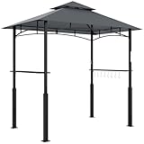 Outsunny Grillpavillon mit LED 243 x 148 x 248 cm flammhemmend wasserdicht Gartenlauben mit...