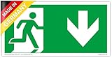 Schild Notausgang | extra langnachleuchtend | PVC selbstklebend 297x148mm | gemäß ASR A1.3 DIN...