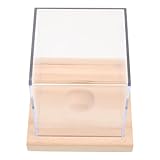 ORFOFE Acryl Baseball Display Case mit Natürlichem Holzsockel Transparente Staubdichte Softball...