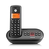 Motorola Voice - E211 Digitales Schnurlostelefon mit Anrufbeantworter, bis zu 12 Minuten Aufnahme,...