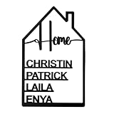Haus mit Namen, aus Acrylglas oder Holz, personalisierte Deko Wand Einzugsgeschenk, Türschild...