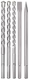 Original Einhell 5-tlg. SDS-max Bohrer-Meißel-Set (Abbruch-/Bohrhammer-Zubehör, inkl. 3x...