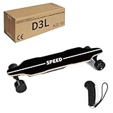ToyGhillied Elektro Skateboard, Vierrädriges Longboard mit Zwei 450W Nabenmotoren, Wasserdichtes,...