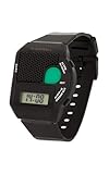Marschall Deutsch sprechende Armbanduhr mit großem, grünem Sprachknopf I 1101 I Schwarz I...