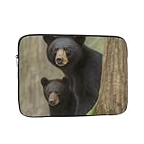 Black Bear Laptop-Hülle für Damen und Herren, 43,2 cm (17 Zoll), wasserdichte Laptoptasche,...