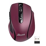 JILCAS Kabellose Maus, 2,4 G, ergonomische Computermaus mit USB-Empfänger, 5 einstellbare...