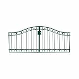 Gartentor Hoftor Einfahrtstor Metall Einfahrtstor Anello-GT300/100S Schloss Feuer Verzinkt Anthrazit...