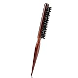 Haarbürste Wildschweinborsten Sleek Bun BüRste Teasing Hair Brush Boar Bristle Wildschweinborsten...