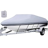 VEVOR Bootsabdeckung Persenning Boot Bootspersenning, Bootsplane Wasserdicht V-Rumpf Boat Cover...