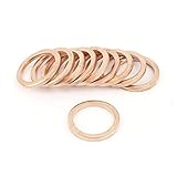 Pxin-Unterlegscheiben Kupfer-Crush-Waschmaschine-flache Ring-Siegel-Dichtung-Armatur 14mmx18mmx2mm,...