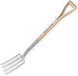 Berry&Bird Garden Digging Fork, 104CM Edelstahl Garten Spaten Gabel mit D-Grip Griff, 4-Zinken Heavy...