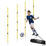 Hanlintk Training-Agility-Stöcke,5.6 fuß verstellbaren fußball-Trainingsstangen | Verbessern Sie...