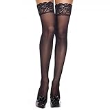 KQNM Halterlose strümpfe Stockings Netzstrümpfe mit Silikon Spitze Oberseite Halterlose strümpfe...