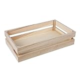 Rayher 62728000 Holzkiste Latten-Optik, 35,5 x 20,3 x 8,4 cm, Holz FSC zertifiziert, plus 2...