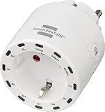 Brennenstuhl Digitaler Countdown Timer/Schaltsteckdose mit integrierter LED Anzeige (Timer-Steckdose...