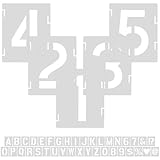 LIGHTAOTAO Wiederverwendbare Farbschablonen Alphabet Buchstaben Schablonen aus Kunststoff 3 Zoll...
