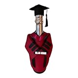 Abschlusskleid Flasche - Weinmantel für Abschlussfeier | Weinflaschenabdeckung mit Zylinderhut für...