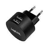 LogiLink PA0218 Fast Charging - USB Steckdosenadapter (2x USB-A, 10,5W) für...