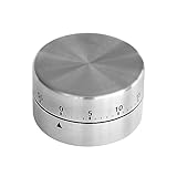 Zenker Edelstahl Kurzzeitwecker Zylinder – Präziser Küchen-Timer, 63x63x62 mm, mit...